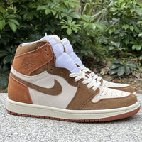 High Top Sneakers, White Brown Colorway, Lace Up Design, Casual Gift for Sneaker Fans