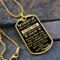 Bump to Daddy Dog Tag Pendant, Daddy to Be Dog Tag Necklace, Expecting Dad Keepsake Necklace, Surgical Steel Tag, New Dad Christmas Present