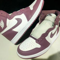 High Top Sneakers, White Purple Pink Colorway, Lace Up Design, Casual Gift for Sneaker Fans