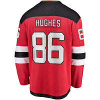 New Jersey Devils Jack Hughes Red Breakaway Player Jersey