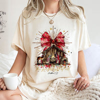 Christian Christmas Faith Shirt, The Greatest Present of All Nativity Scene T-Shirt, Religious Holy Night Graphic Tee, Jesus Xmas T-Shirt