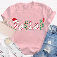 Fa La La Santa Hat Math Equations Shirt, Math Teacher Christmas T-Shirt, Humorous Holiday Mathematics Graphic Tee, Teacher Xmas Present