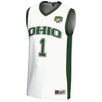 #1 Ohio Bobcats Lightweight Basketball Jersey - White
