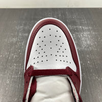 High Top Sneakers, White Red Colorway, Lace Up Design, Casual Gift for Sneaker Fans