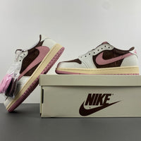 Low Top Sneakers, White Pink Colorway, Reverse Hook Design, Lace Up Design, Casual Gift for Sneaker Fans