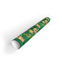 Holiday Tree and Star Gift Wrap, Christmas Reindeer Wrapping Paper, Festive Xmas Wrapping Paper Roll, Winter Seasonal Holiday Present Paper