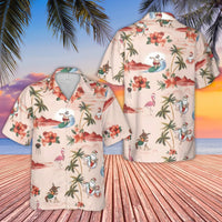 Humorous Tropical Holiday Aloha Shirt, Surfing Santa Christmas Hawaiian Shirt, Beach Santa Button Down Shirt, Xmas Vacation Present for Men
