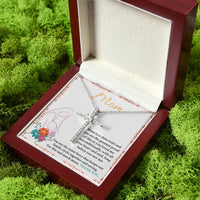 Cubic Zirconia Faith Cross Pendant, Cross Necklace for Mom, 14K White Gold Dipped Mom Jewelry, Sentimental Birthday Christmas Present