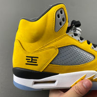 High Top Sneakers, Yellow Colorway, Lace Up Design, Casual Gift for Sneaker Fans