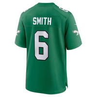 Philadelphia Eagles DeVonta Smith Kelly Green Alternate Game Player Jersey