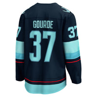Seattle Kraken Yanni Gourde Deep Sea Blue Home Breakaway Player Jersey