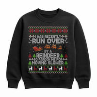 Humorous Ugly Christmas Sweater Crewneck, Run Over by A Reindeer Sweatshirt, Grandma Got Run Over Holiday Pullover, Retro Xmas Sweater