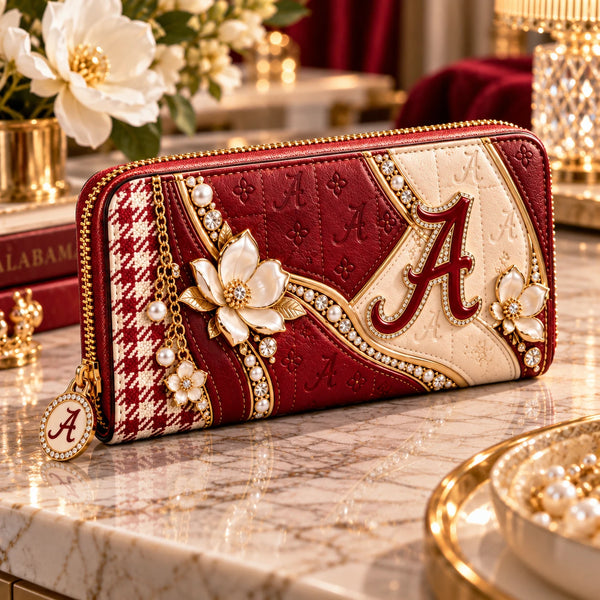 ALA Script - Crimson, Cream and Quiet Ornament - main