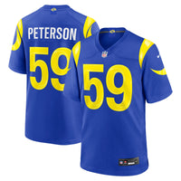 Los Angeles Rams Darryl Peterson Royal Game Jersey