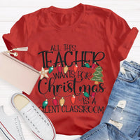 Festive Holiday Graphic Tee, Teacher Christmas Shirt, Adorable Educator Christmas T-Shirt, School Winter Holiday Top, Teacher Appreciation Present