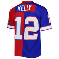 Buffalo Bills Jim Kelly Royal/Red 1990 Split Legacy Replica Jersey