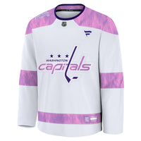 Washington Capitals White 2024 Hockey Fights Cancer Practice Jersey