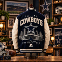 DAL Heritage - Navy and Cream Varsity Statement Outerwear