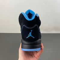 Mid Top Sneakers, Blue Black Colorway, Lace Up Design, Casual Gift for Sneaker Fans