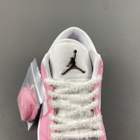 Low Top Sneakers, White Pink Colorway, Lace Up Design, Casual Gift for Sneaker Fans