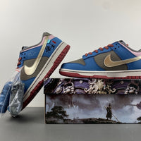 Low Top Sneakers, Blue Black Colorway, Lace Up Design, Casual Gift for Sneaker Fans