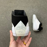 Low Top Basketball Shoes, White Black Gray Colorway, Lace Up Design, Casual Gift for Shoe Lovers