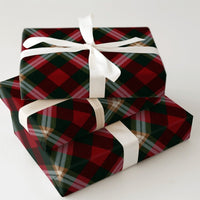 Diagonal Plaid Christmas Gift Wrap, Red and Green Tartan Wrapping Paper, Traditional Holiday Wrapping Paper, Classic Winter Gift Wrap Roll
