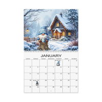 Winter Cottage Gnome Calendar, 2026 Gnome Wall Calendar, Adorable Seasonal Monthly Calendar, Cottagecore Home Decor, Christmas Present for Her