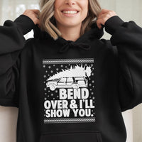 SUV Christmas Tree Sweatshirt, Humorous Christmas Hoodie, Humorous Winter Holiday Hoodie, Retro Xmas Graphic Pullover, Present for Men Women