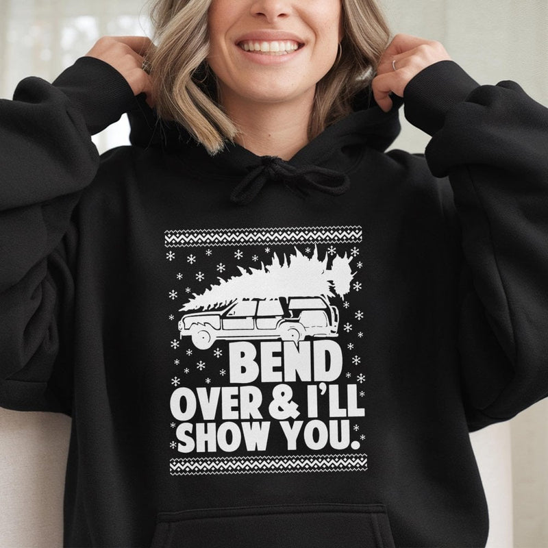 SUV Christmas Tree Sweatshirt, Humorous Christmas Hoodie, Humorous Winter Holiday Hoodie, Retro Xmas Graphic Pullover, Present for Men Women