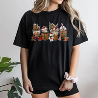 Gingerbread Latte Graphic Shirt, Christmas Coffee T-Shirt, Comfy Winter Cafe Lover Tee, Festive Holiday Apparel, Xmas Coffee Lover T-Shirt