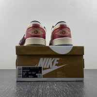 Low Top Sneakers, White Red Gold Colorway, Lace Up Design, Casual Gift for Sneaker Fans