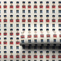 Classic Toy Soldier Christmas Paper, Nutcracker Gift Wrapping Paper, Festive Holiday Present Wrap, Regimental Winter Packaging Roll