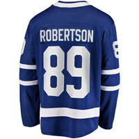 Toronto Maple Leafs Nicholas Robertson Blue Home Premier Breakaway Player Jersey