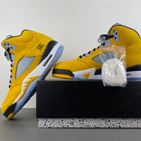 High Top Sneakers, Yellow Colorway, Lace Up Design, Casual Gift for Sneaker Fans