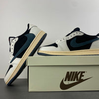Low Top Sneakers, Blue White Black Colorway, Leather Footwear, Reverse Hook Design, Lace Up Design, Casual Gift for Sneaker Fans