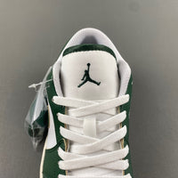Low Top Sneakers, White Green Colorway, Lace Up Design, Casual Gift for Sneaker Fans