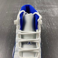 Sneakers, White Blue Colorway, Leather Footwear, Lace Up Design, Casual Gift for Sneaker Fans