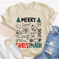 Humorous Christmas Math Pun Tee, Merry Christmath Math Teacher T-Shirt, Holiday Math Teacher Shirt, Adorable Xmas Math Graphic Tee, Teacher Present