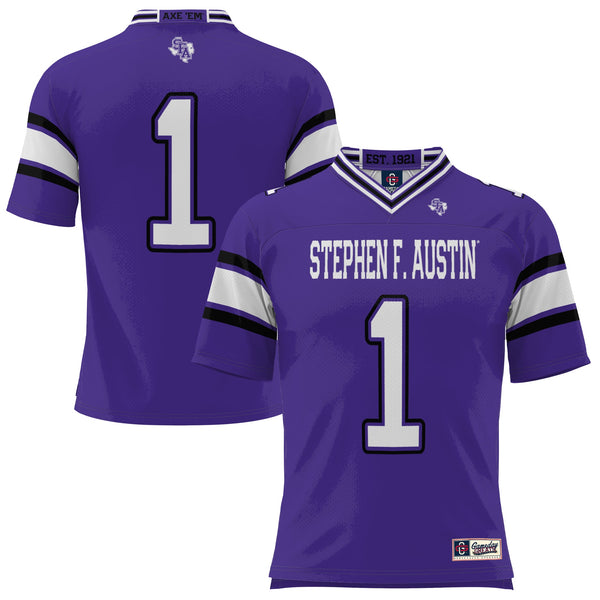 #1 Stephen F Austin Lumberjacks Endzone Football Jersey - Purple