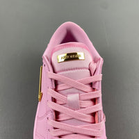 Low Top Sneakers, Pink Gold Colorway, Lace Up Design, Casual Gift for Sneaker Fans