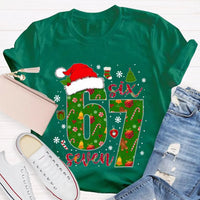 Festive Holiday Graphic Tee, Christmas Snowflake Santa Hat T-Shirt, Adorable Santa Hat Snowflake Shirt, Merry Christmas Unisex Winter Tee Shirt