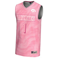 #1 Iowa Hawkeyes Lightweight Basketball Jersey - Pink
