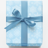 Ice Blue Winter Gift Wrap, Snowflake Wrapping Paper, Christmas Snowflake Gift Wrapping Paper, Holiday Present Wrap, Winter Wonderland Paper