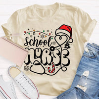 Snowflake Holiday Nurse T-Shirt, School Nurse Christmas Shirt, Winter Healthcare Graphic Tee, Medical Staff Xmas Shirt, Nurse Christmas Present