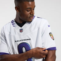 Baltimore Ravens Lamar Jackson White Stitched Limited Jersey