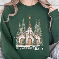 Christian Christmas Sweatshirt, The Greatest Present Is Jesus Sweatshirt, Religious Church Crewneck, Faith Holiday Pullover, Xmas Present for Her