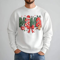 Leopard Print Mama Holiday Crewneck, Christmas Mama Sweatshirt, Festive Mom Christmas Sweater, Comfy Winter Pullover Present for Mom