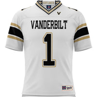 #1 Vanderbilt Commodores Football Jersey - White