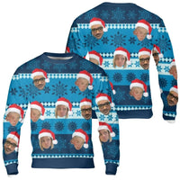 Personalized Photo Ugly Holiday Sweater, Custom Face Christmas Sweatshirt, Family Picture Xmas Pullover, Fun Custom Secret Santa